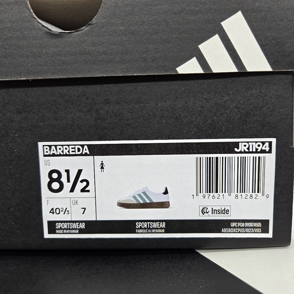 New adidas Barreda Cloud White Powder Teal Women's Shoes Size 8.5 - Picture 8 of 8
